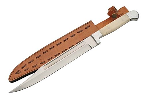 NEW 15. 5" Real Bone Handle Carbon Steel Rifleman's Bowie ProTactical'US - Limited Edition - Elite Knife with Sharp Blade w/ Leather Sheath