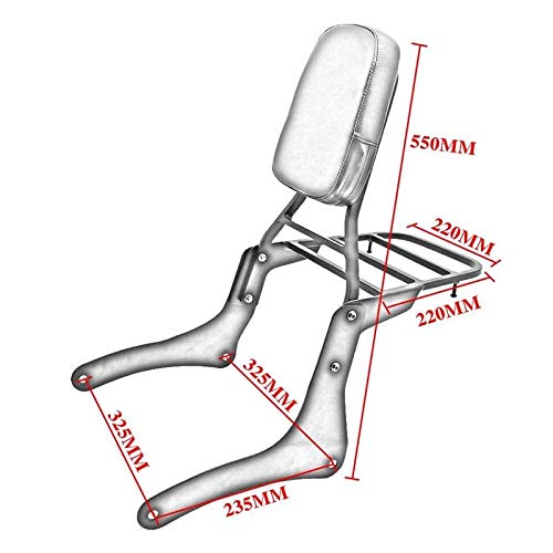 Backrest Sissy Bar + Luggage Rack Pad for Kawasaki Vulcan 900 VN900 1996-2018