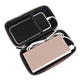 Anleo Hard EVA Travel Case for DULLA M50000 Portable Power Bank 12000mAh External Battery Charger Color: Rose Gold