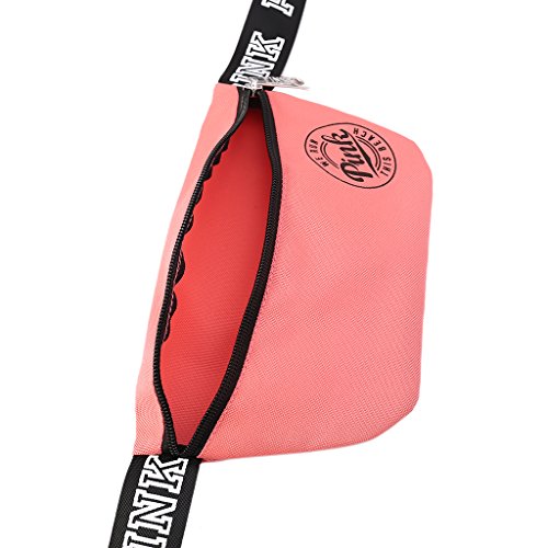 BKID Nylon Waist Pack Zipper Waist Bag Smart Phone Sport Case Travel Fanny Bag Card Pocket (Orange) - Thumbnail 6