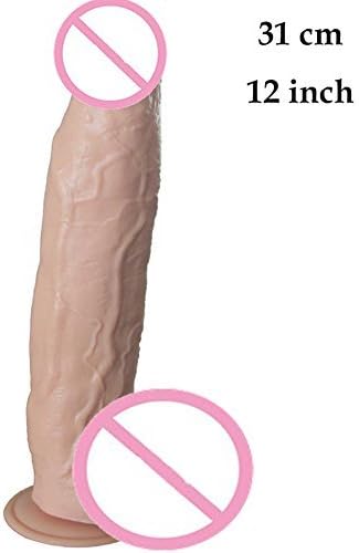 QEARLJAMIE 12 inch Big di l -do Realistic Huge Silicone di l -do Suction Cup di l -do long artifical Pen is fake Pen is Co ck large di l -do for women