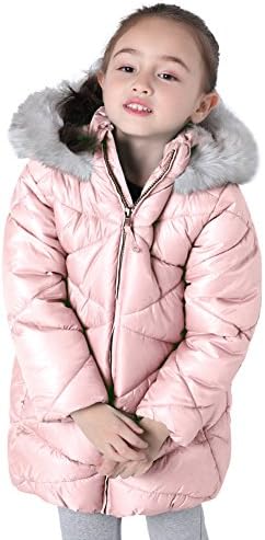 SOLOCOTE Winter Pearl Color Cotton Coats for Girls 1.5-10 Years Snowsuit Warm Outwear Outdoor Waterproof Windproof Jacket With Ykk Zipper (3-4 Years, Pink)