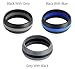 ThunderFit Silicone Wedding Band / Engagement Ring - 3 Rings Pack - 8.7mm Wide (2mm Thick) - Middle Line (9)