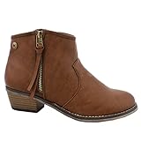 Women's Ankle Boot Western Riding Strappy Chunky Heel Bootie
