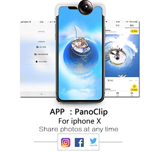 First2savvv 360 Degree VR 3D Panoramic Lens Kit for iPhone X LEN-iPhone X-360-05 - Thumbnail 4