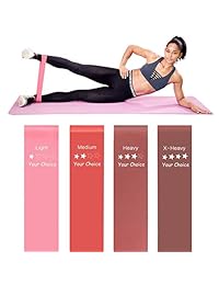 Your Choice Premium - Bandas de resistencia para ejercicios de ejercicio, para piernas y glúteos, físico, elástico, con bolsa de transporte y guía de instrucciones (idioma español no garantizado), 12.0 x 2.0 in
