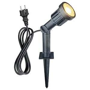 Led-tuinspot met grondpen, 5 W, 400 lm, IP65 waterdicht, draaibaar, plantenstraler, tuinverlichting, gazonlicht, 3000 K…