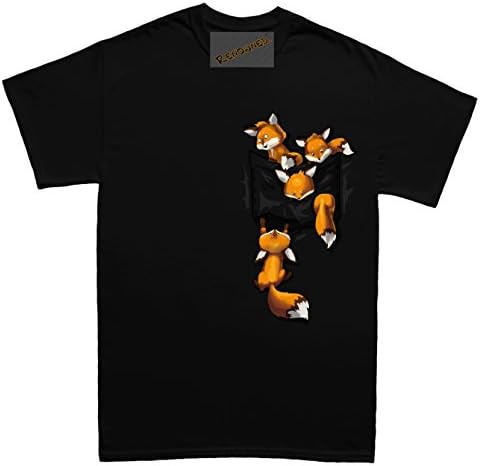 Fox Foxes Climbing Inside My Pocket Cute Mens T Shirt