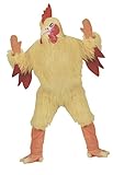 FunWorld Funny Chicken Suit, Yellow, One Size Costume