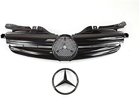 Mercedes Benz R170 SLK200 SLK230 SLK320 Grill Grille Black, AMG 2 Fin, Compatable with Mercedez Benz 1997-04