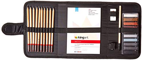 KINGART 140 Sketching & Drawing Travel, Set of 25 Art Set