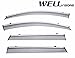 WellVisors Side Window Wind Deflector Visors - Made for and Compatible with Kia Sorento 16-up 2016 2017 with Chrome Trim