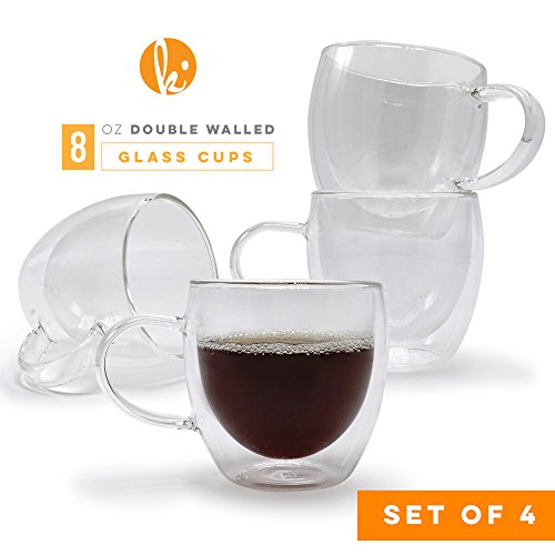 Top 10 double wall glass cup with handle for 2019 Sideror Reviews