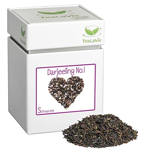 TEALAVIE - Schwarztee lose | Darjeeling First flush FTGFOP1 - frisch, aromatisch | 100g Dose loser Schwarzer Tee