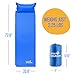 Camp Solutions Lightweight Sleeping Pad - Self Inflating Camping Pad with Built in Pillow for Camping, Hiking and Backpacking (Blue)