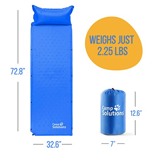 Camp Solutions Lightweight Sleeping Pad Self Inflating Camping Pad