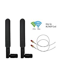 8dBi 2.4GHz 5.8GHz correa dual Omnidireccional WiFi RP SMA Antena + 13.8 en U.fl   IPEX y RP SMA Cable de cable flexible para M.2 NGFF Routers de tarjeta Repetidor PC de escritorio FPV UAV Drone