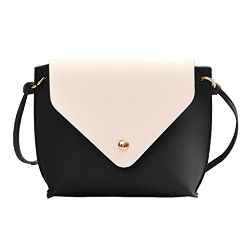 Clearance! Nevera Leather Crossbody Purse for Women Premium Crossover Cross Body Luxury Shoulder Bag (Black)