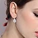 EleQueen 925 Sterling Silver Full Cubic Zirconia Teardrop Bridal Dangle Earrings for Women Wedding, Valentine's Day/Mother's Day/Christmas Jewelry Gift for Wife/Mom