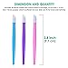 Alcoon 30 Pieces Rubber Nail Cuticle Pusher Tipped Plastic Handle Nail Art Tool Rubber Tipped Nail Cleaner (10 Pink, 10 Blue, 10 Purple)