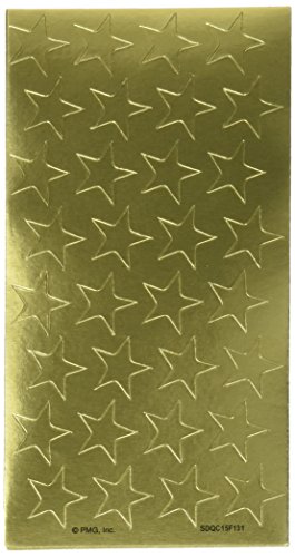 Eureka presto-stick(r) foil stars, 1/2", gold, pack of 250