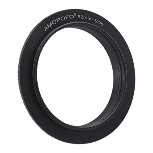 52mm Filter Thread Macro Reverse Mount Adapter Ring, for Canon EOS 1D, 1DS, Mark II, III, IV, 1DC, 1DX, D30, D60, 10D, 20D, 20DA, 30D, 40D, 50D, 60D, 60DA, 5D, Mark II, Mark III, 7D, Rebel XT, XTi, XS