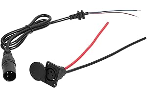 Yaregelun E-Bikes 3-Pin Charging Connector Male and Female Plug for Electric Scooter E-Bike Interface Cable PVC Charging Port