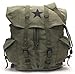 Olive Drab - Classic Army Style Backpack w/Black Star Emblem