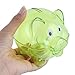 uxcell Plastic Collectible Piggy Bank Coin Savings Money Cash Box Clear Green