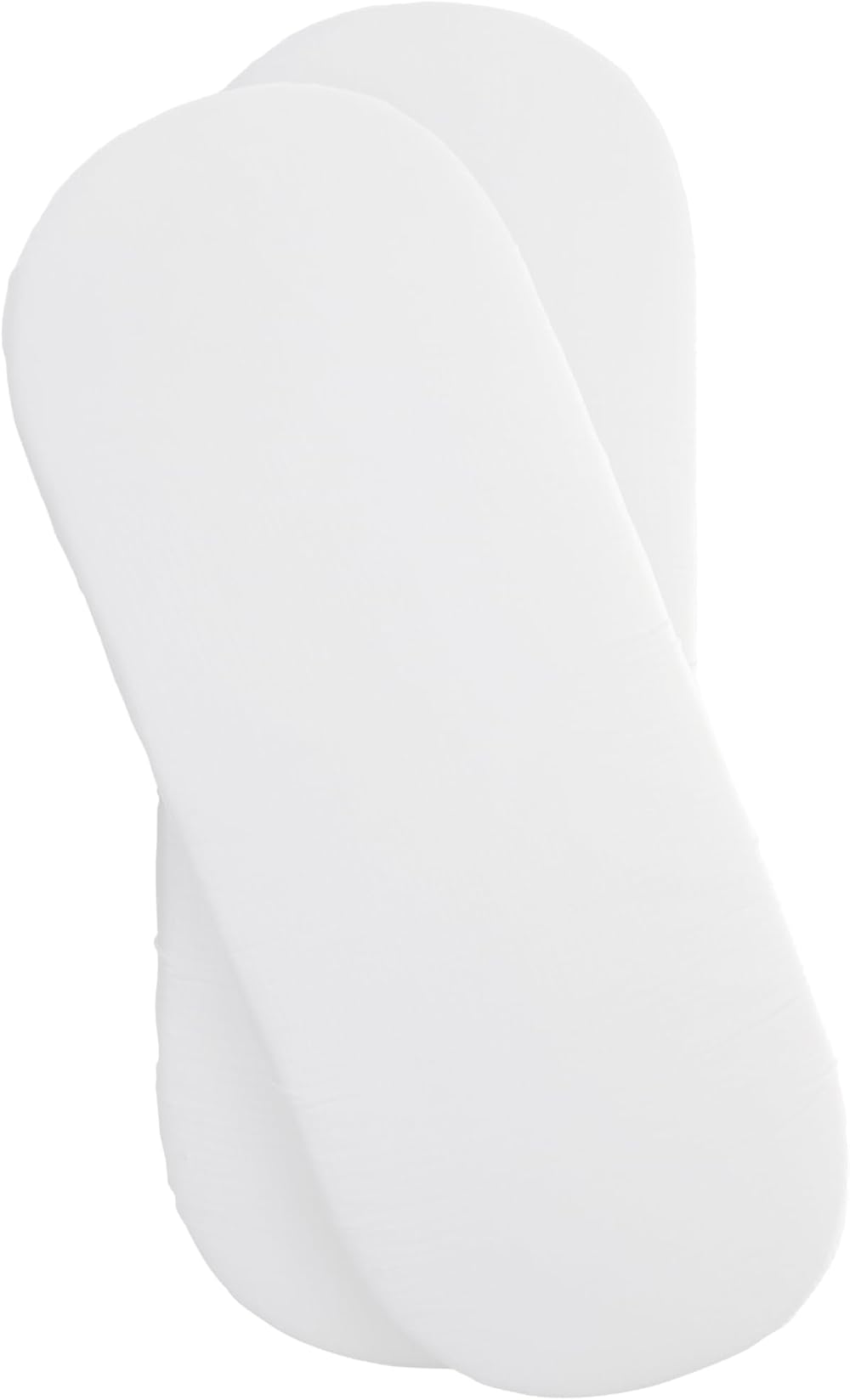 Clair de Lune Cotton Moses Basket Sheets 2 Pack 74x30cm White
