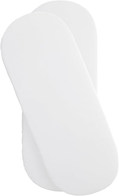 Clair de Lune Cotton Moses Basket Sheets 2 Pack 74x30cm White