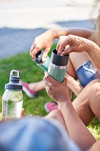 Emsa Travel Mug Compact Thermobecher klein, Isolierbecher 300 ml, 3h heiÃ, 6h kalt, Kaffeebecher to Go aus Edelstahl, auslaufsicher, spülmaschinengeeignet, 360°-Trinköffnung, grün N21603 – Bild 6