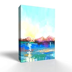 Canvas Wall Art Abstract Farm Land Painting Artwork for Home Prints Framed - 12x18 inches