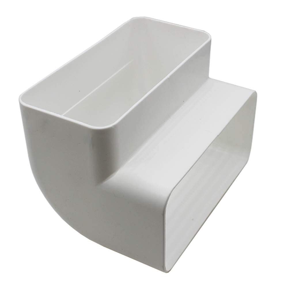 Kair 90 Degree Vertical Elbow Bend 150mm x 70mm - 6 x 3 inch Rectangular Plastic Ducting Adaptor โ image 1
