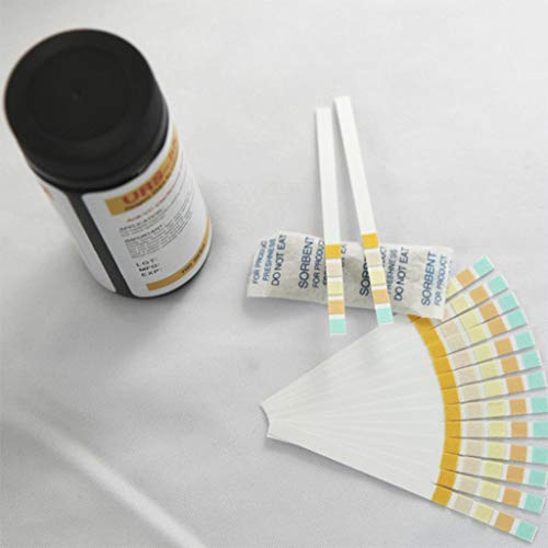 Itlovely 100Pcs URS-5K Glucose PH Protein Ketone Blood Urine Test Strip Reagent Strip for Urinalysis with Anti-VC Interference Ability