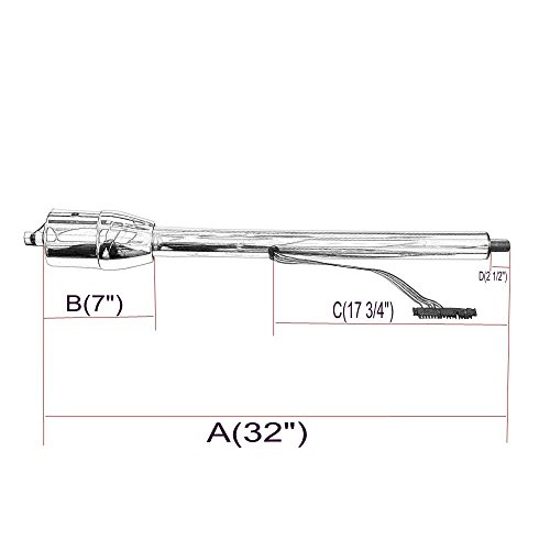Hot Rod Chrome 32" Tilt Manual Steering Column Without key