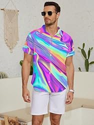 LuckLemocor Beach Button Up Shirts for Men Novelty