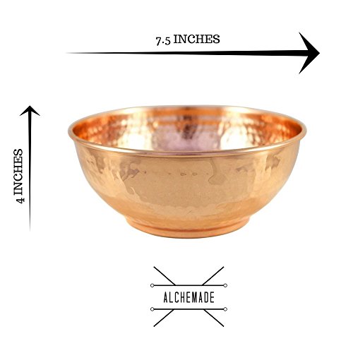 Alchemade Hammered Copper Bowl 100 Pure Copper Mixing Bowl For Your