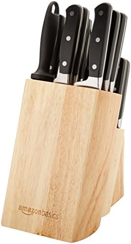 AmazonBasics Bloc de couteaux 18 pièces haut de gamme