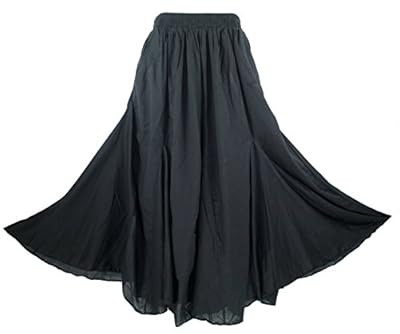 Beautybatik Cotton Boho Gypsy Long Maxi Godet Skirt Sz 1 X 2X 3X