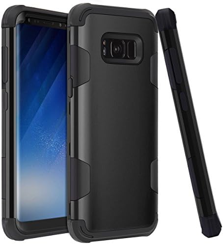 Galaxy S8 Case, ADDAO 3 in 1 [PC+TPU+PC] Hybrid Anti Fingerprint, Scratch Resistant, with Reinforced Hard Bumper Frame Drop Resistance Shock Absorption Case for Samsung Galaxy S8 - Upgrade