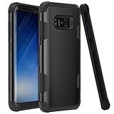 Galaxy S8 Case, ADDAO 3 in 1 [PC+TPU+PC] Hybrid Anti Fingerprint, Scratch Resistant, with Reinforced Hard Bumper Frame Drop Resistance Shock Absorption Case for Samsung Galaxy S8 - Upgrade