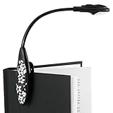 The Little Book Light Co. LED Reading & Task Light with Sure Grip Clamp, and Flex Neck + Bonus Travel Bag. Best Clip On Booklight to Read in Bed at Night. Limited Edition Plumeria Flwrs