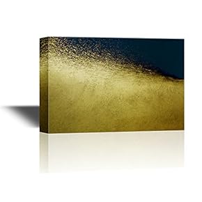 Canvas Wall Art - Color Composition Artwork with Black and Gold - Gallery Wrap Modern Home Art | Ready to Hang - 12x18 inches