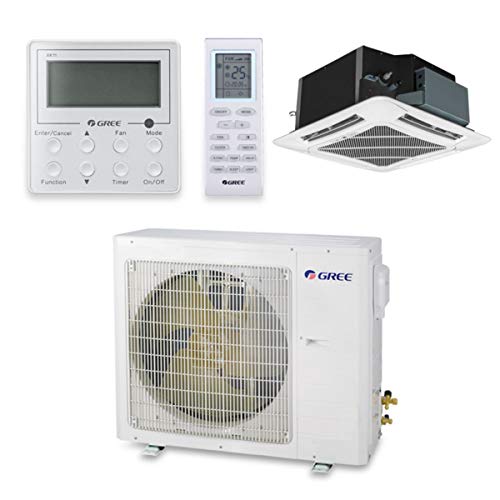 Gree UMAT36HP230V1AC-S - 36,000 BTU 16 SEER Ceiling Cassette Ductless Mini Split Air Conditioner Heat Pump 208-230V
