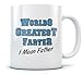 World's Greatest Farter, I Mean Father Coffee Mug Funny Christmas Gift for Dad, Grandpa, Husband From Son, Daughter, Wife for Coffee & Tea Lovers Birthday Gift for Men Ceramic Mug 11 Ounce White