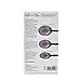 BYS Oval Silicone Blending Brush 3 Piece Foundation, Contour, Conceal - Purple Glitter