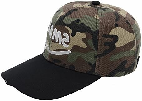iMaxime Wearable Live Streaming Hat Cap Camera HD 1080P Spy Hat Cap Hidden Camera For Biking Cycling Hiking Fishing Outdoor Sports (SmileRed) (Camouflage)