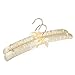 Deluxe Ivory Satin Padded Hangers: 15 Inches with No-Slip Buttons | Set of 2 - Featuring 360 Degree Rotating Rust Proof Hook - for Wardrobe Organization - Dresses, Sweaters, Bridal Wear, Lingerie, Etc