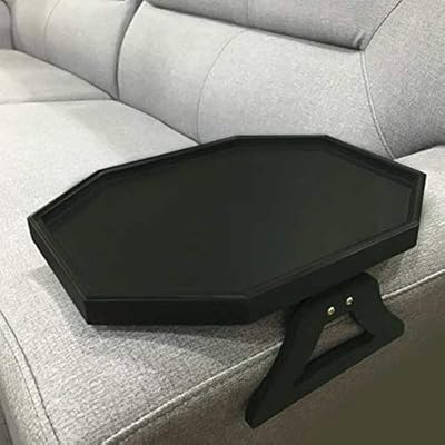 Wooden Sofa Armrest Clip-On Table, Recliner Tray for Snacks